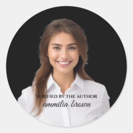 durch Autor-Aufkleber überprüft | Moderne Buchsign Runder Aufkleber