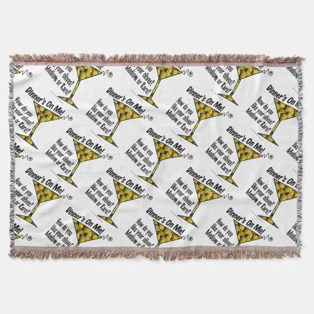 DURCH BLANKET - MEDIUM oder SELTENE MARTINI OLIVES Decke (Vorderseite)