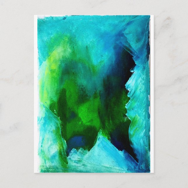 Durch blaues Eis Postkarte (Vorderseite)