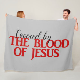 DURCH BLUT VON JESUS Christlich Fleece Blanket