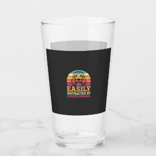 Durch Cocker Spaniel Retro Hund leicht ablenkbar Glas