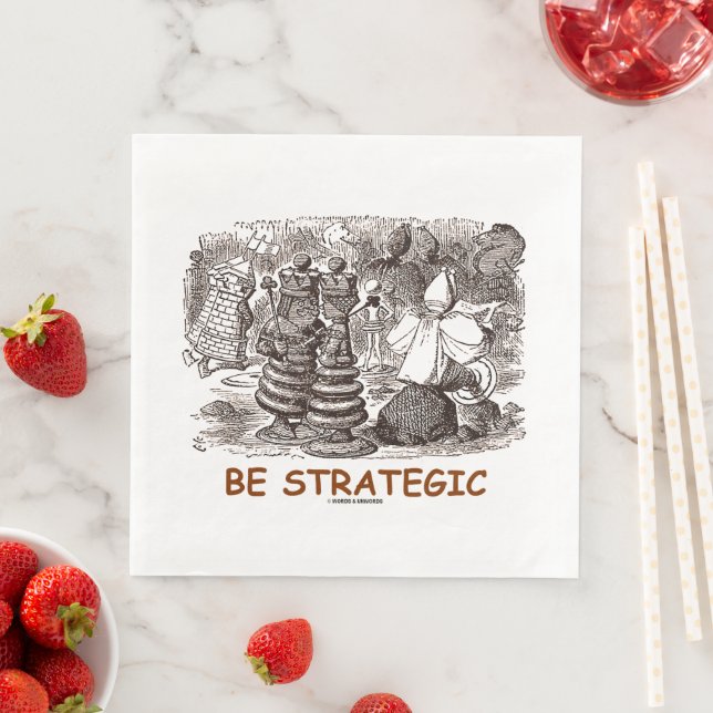Durch das Blickglas strategisch sein Serviette (Beispiel)
