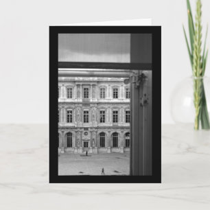 Durch das Fenster Le Louvre Paris Greeting Karte