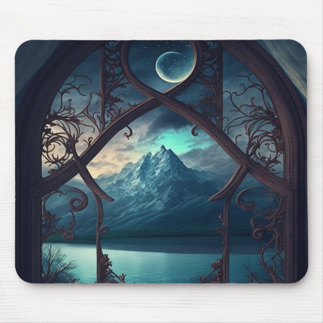 Durch das Fenster "Mondlicht" Mousepad (Vorne)