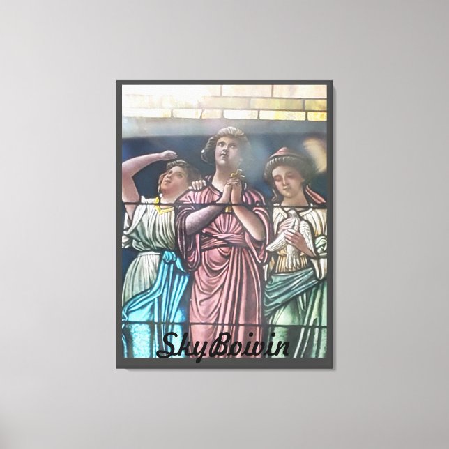 durch das Glasposter Leinwanddruck (Vorderseite)