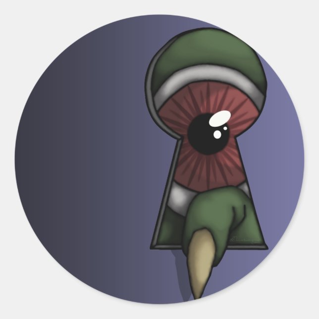 Durch das Keyhole, Aufkleber (Vorderseite)