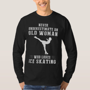 Durch das Lachen gleiten: Altes Mans Ice-Skaten Sk T-Shirt