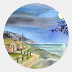 Durch das Licht des Silbermonds Runder Aufkleber