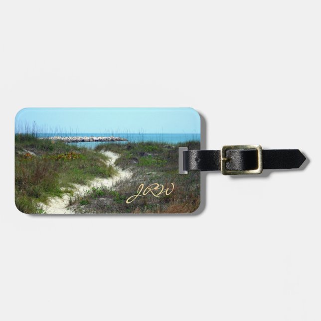 Durch das Meer personalisiert Gepäckanhänger (Vorderseite horizontal)