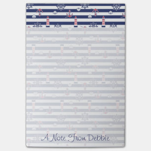 Durch das Seemuster addieren   Ihren Namen Post-it Klebezettel