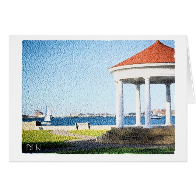 Durch das Wasser/Landschaft Kunst/Aquarellbild (Vorderseite (Horizontal))