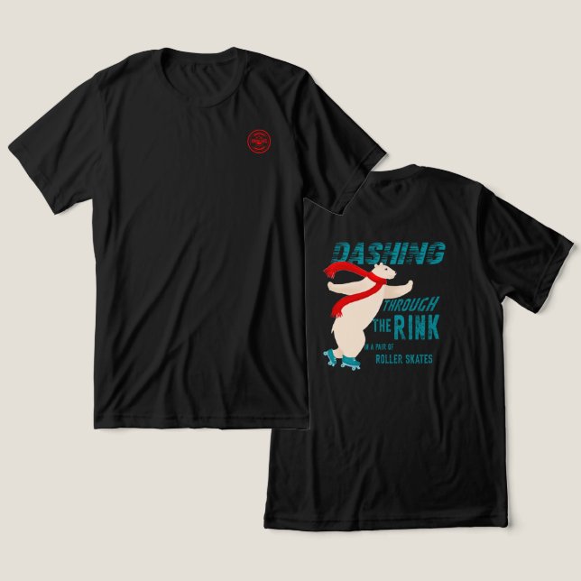 Durch den Rink streichen - Rückseite Tri-Blend Shirt (Design vorne & hinten)