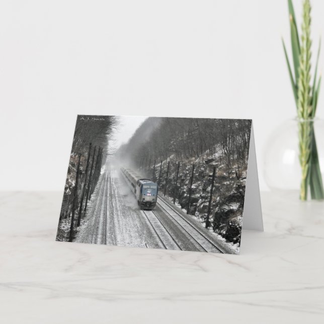 Durch den Schnitt Feiertagskarte (Vorderseite)