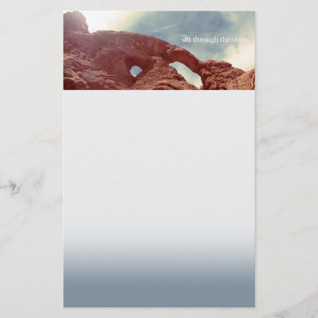 durch den Statik schwenken Briefpapier (Vorderseite)