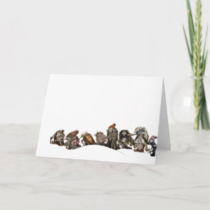 Durch den Weihnachtsschnee gehen Feiertagskarte