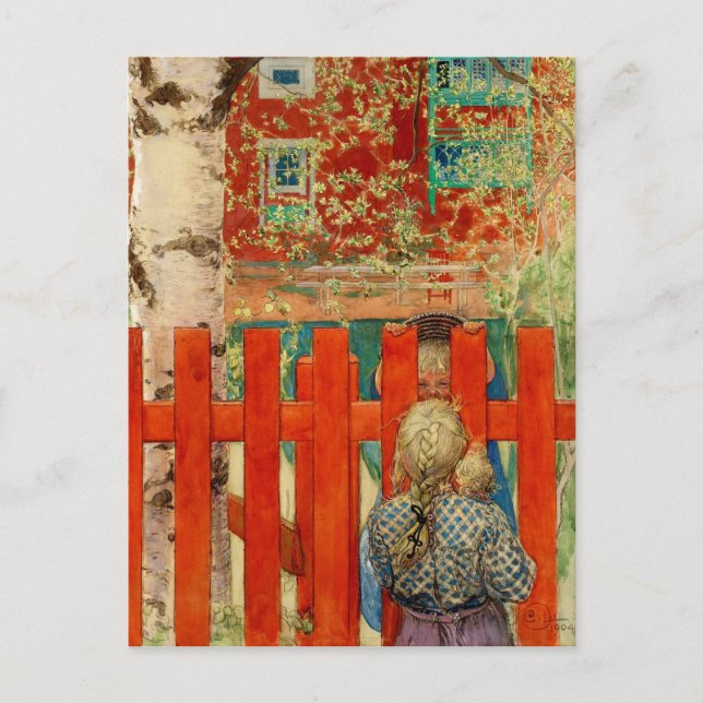 Durch den Zaun Postkarte (Vorderseite)