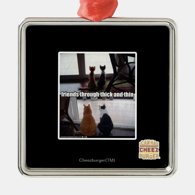 Durch dick und dünn ornament aus metall (Vorne)