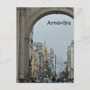 Durch die Arches - Plaza de Armas-Arequipa, Peru Postkarte