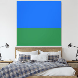 Durch die Augen der Kinder. Blue Green Perfect Day Leinwanddruck