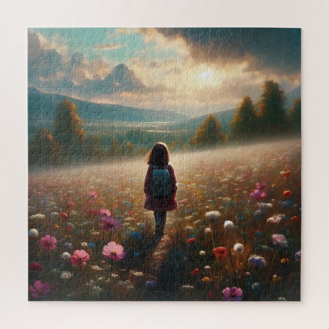 Durch die Blüten - Abenteuerweg Puzzle (Vertikal)