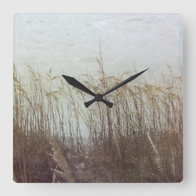Durch die Dünen II Quadratische Wanduhr (Vorderseite)