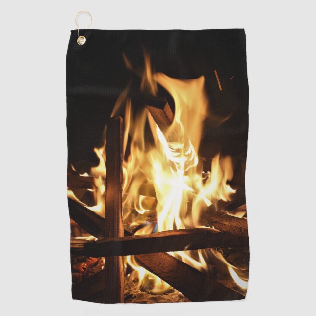 Durch die Flammen Golfhandtuch (Vorderseite)