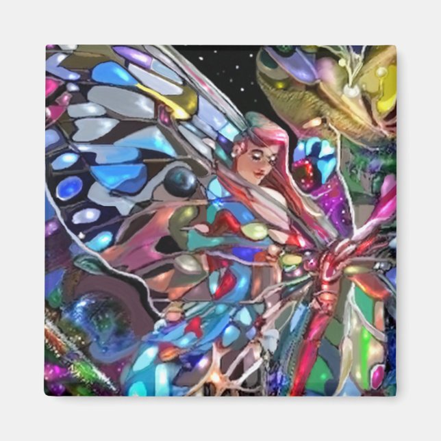 Durch die Flügel eines Schmetterlings! Magnet (Vorne)