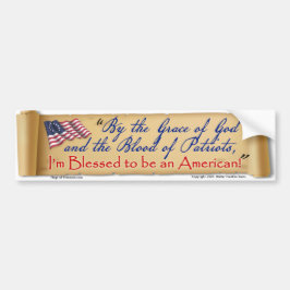 Durch die Gnade Gottes bin ich ein amerikanischer  Autoaufkleber