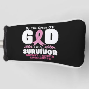Durch die Gnade Gottes bin ich ein Brustkrebsüberl Golf Headcover