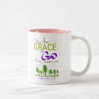 Durch die Gnade Gottes bin ich, was ich bin Zweifarbige Tasse