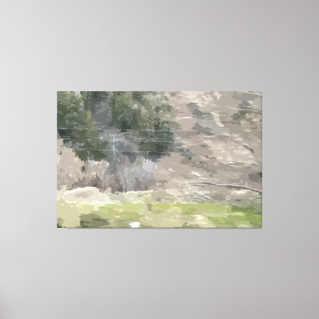 Durch die grüne, gesteppte Leinwand (Vorderseite)