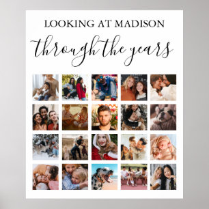 Durch die Jahre 20 Square Foto Collage Poster