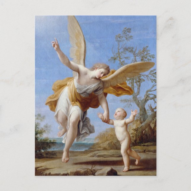 Durch die Küste Engel und Kind Postkarte (Vorderseite)