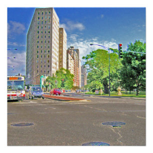 Durch die Lincoln Avenue fahren Poster