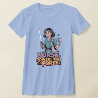 Durch die Macht angetriebenes Krankenschwester-Shi T-Shirt
