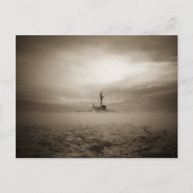 Durch die Nebeln, durch das Eis Postkarte (Vorderseite)