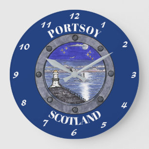 Durch die Porthole große Wall Uhr