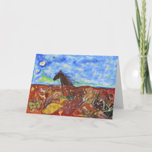 Durch die Wiese Dankeskarte (Vorderseite)