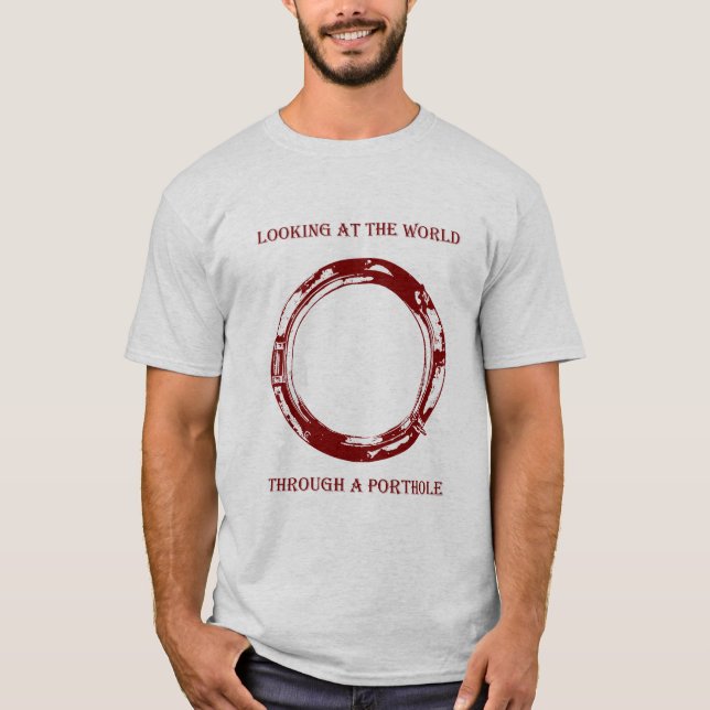 Durch ein Shirt mit einer Porthole und einer Farbe (Vorderseite)
