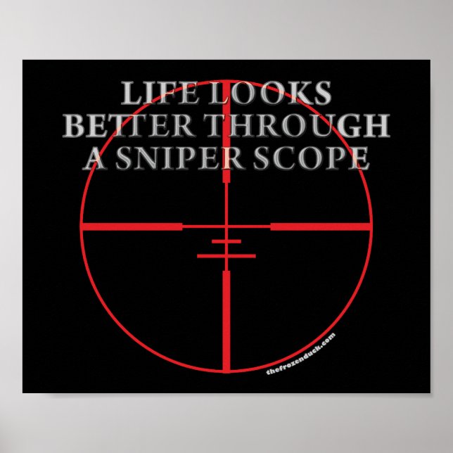Durch ein Sniper-Scope Poster (Vorne)