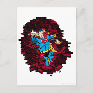 Durch eine Ziegelwand Postkarte