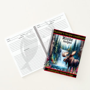 Durch einen ruhigen Wasserfall und Bäume Notizbuch