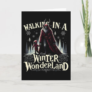 Durch einen winterlichen Wunderland Krampus Dark W Karte