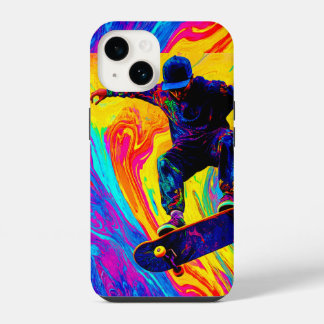 Durch Farben Skateboarden iPhone 14 Hülle