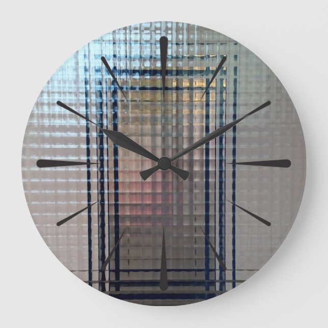 Durch Glastüren Große Wanduhr (Vorderseite)