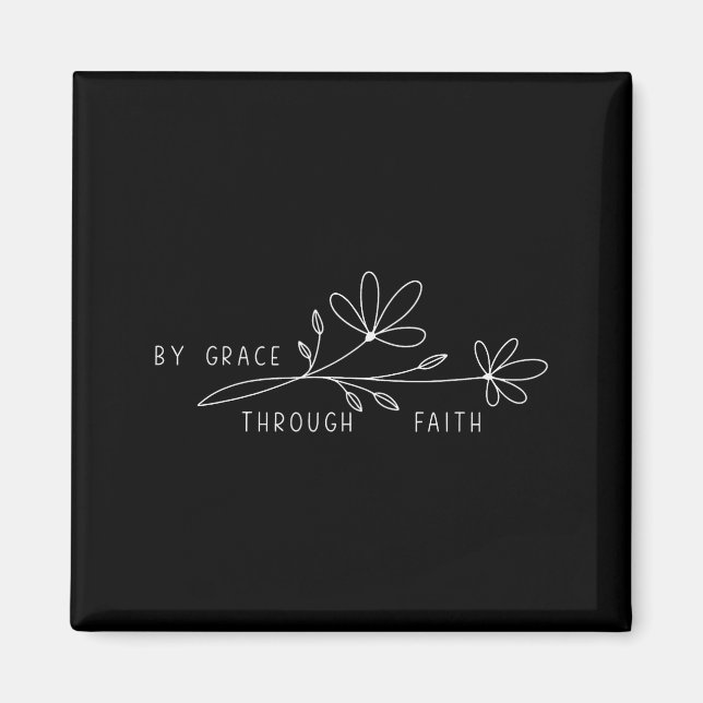 Durch Gnade Durch Glauben Epheser 2_8-9 Blume Fiat Magnet (Vorne)