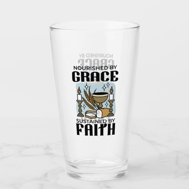 Durch Gnade genährt, durch Glauben getragen Design Glas (Vorderseite)