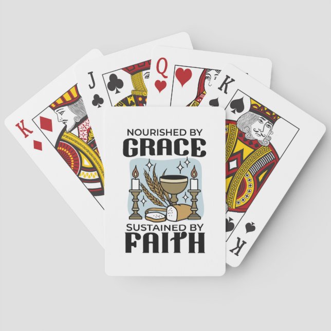Durch Gnade genährt, durch Glauben getragen Design Spielkarten (Rückseite)