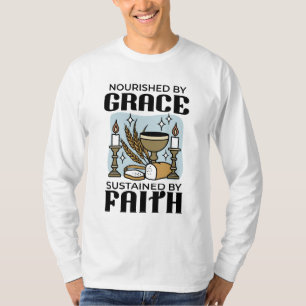 Durch Gnade genährt, durch Glauben getragen Design T-Shirt