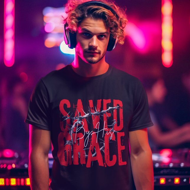 Durch Gnade gerettet - Bibelvers der Gläubigen T-Shirt (Von Creator hochgeladen)